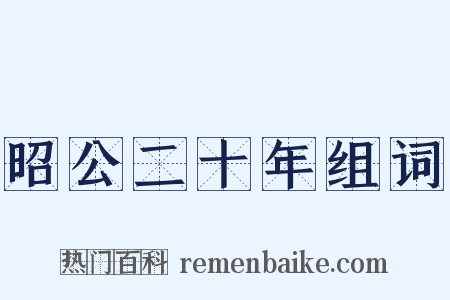 昭公二十年组词是什么意思的图片